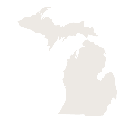 Vector outline of the state of Michigan.
