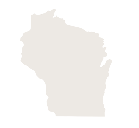 Vector outline of the state of Wisconsin.
